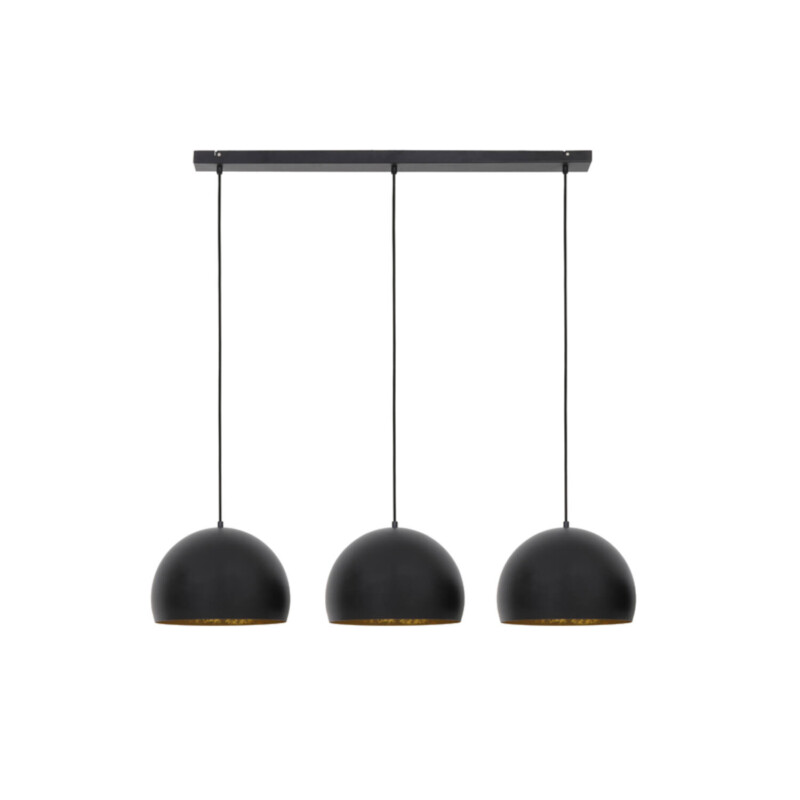 Lámpara colgante retro negra con tres puntos de luz Light and Living Jaicey - Imagen 2