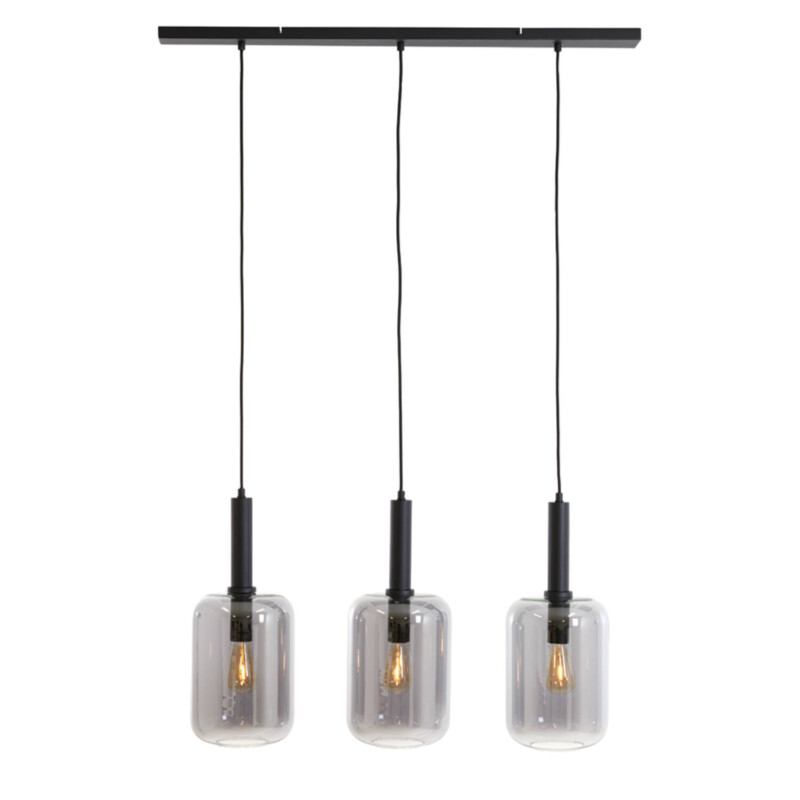 Lámpara colgante retro negra con tres puntos de luz Light and Living Lekar - Imagen 8