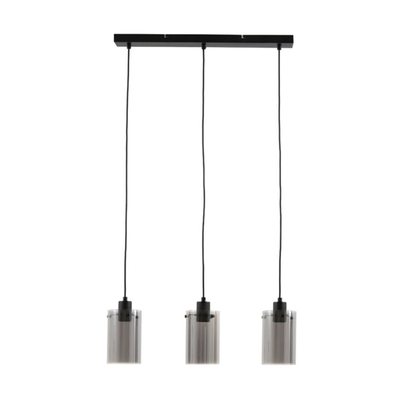 Lámpara colgante retro negra con tres puntos de luz Light and Living Vancouver - Imagen 2