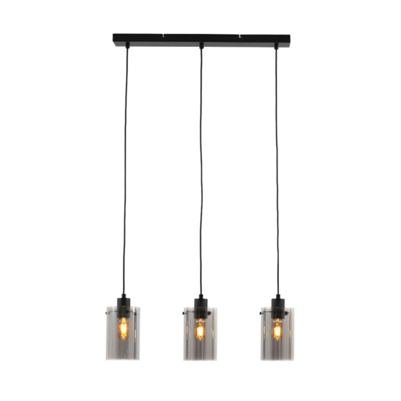 Lámpara colgante retro negra con tres puntos de luz Light and Living Vancouver - Imagen 7