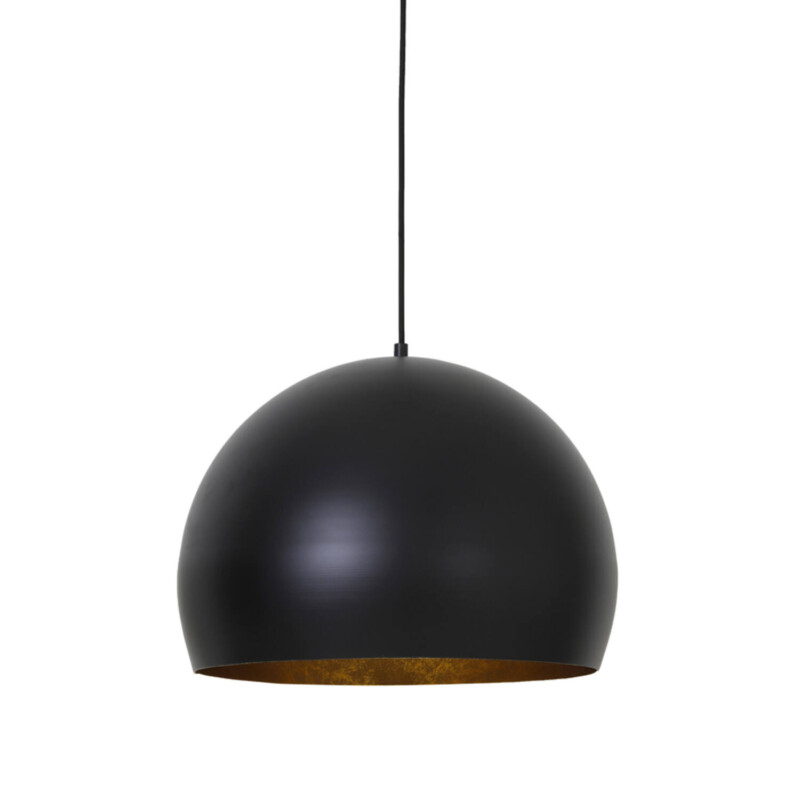 Lámpara colgante retro negra y dorada esférica Light and Living Jaicey - Imagen 2