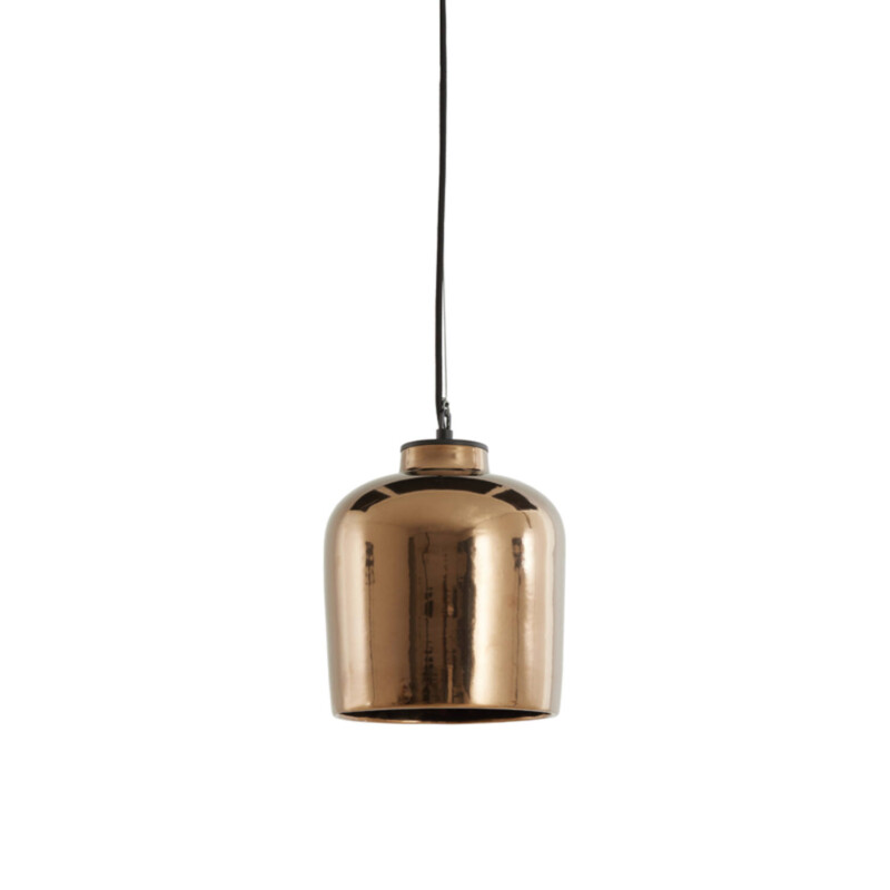 Lámpara colgante retro rojiza de vidrio ahumado Light and Living Dena - Imagen 2