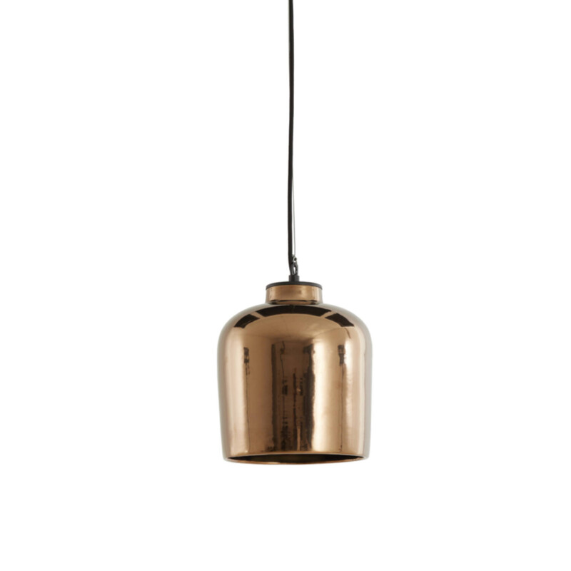 Lámpara colgante retro rojiza de vidrio ahumado Light and Living Dena - Imagen 6