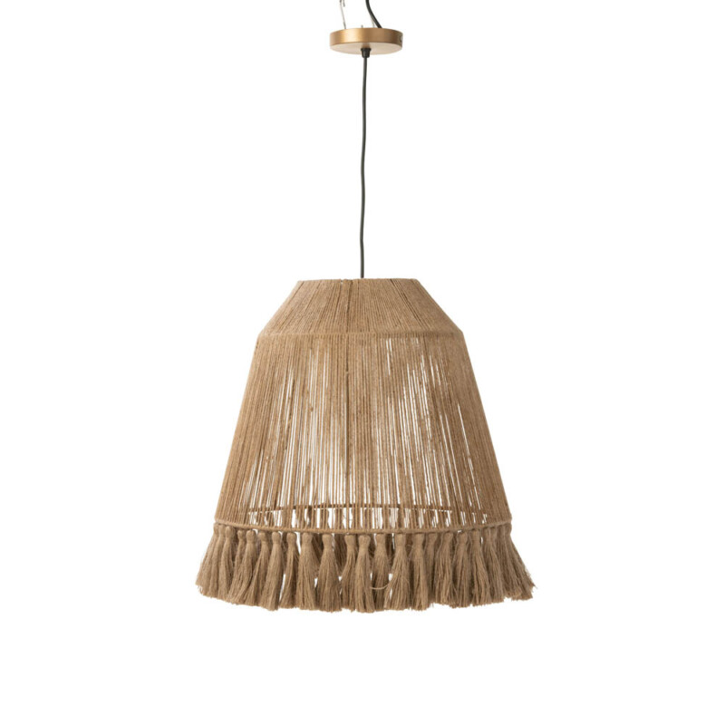 Lámpara colgante rústica de cuerda beige Jolipa Celia - Imagen 2