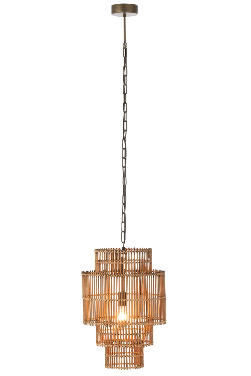 Lámpara colgante rústica de madera beige forma de grifo Jolipa Max - Imagen 3