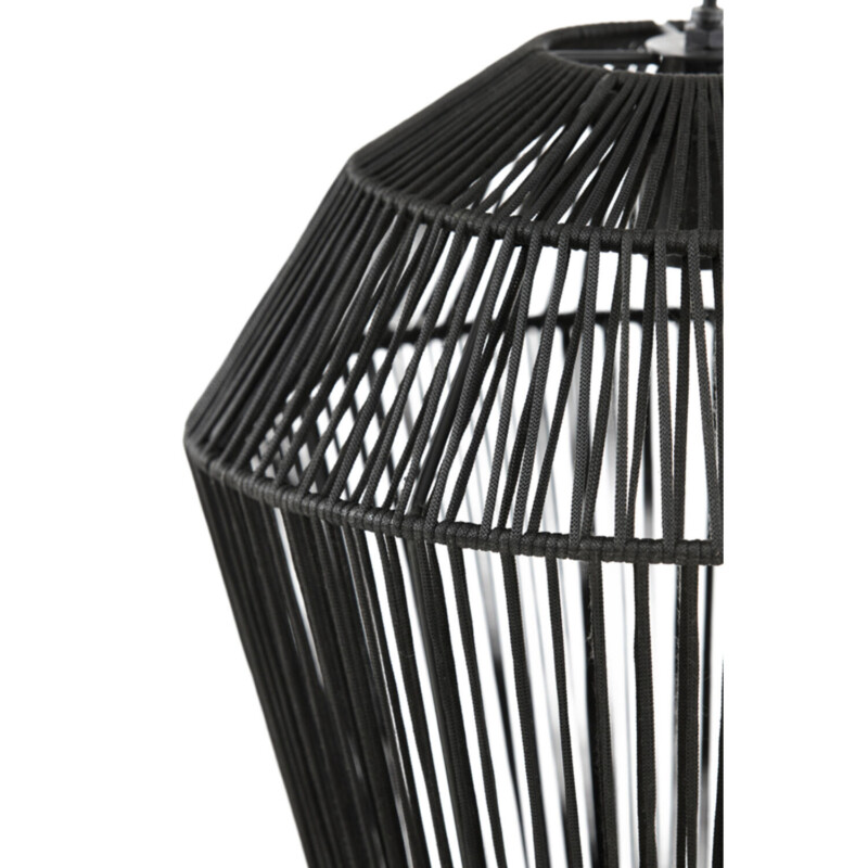 Lámpara colgante rústica negra con diseño de cesta Light and Living Deya - Imagen 4