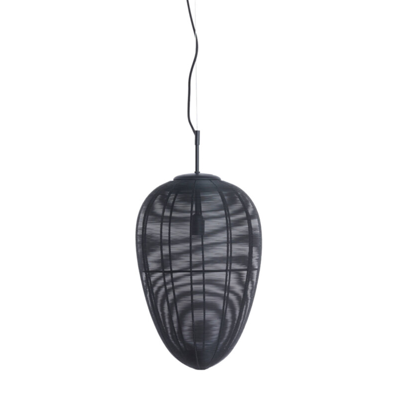 Lámpara colgante rústica negra en forma de huevo Light and Living Yaelle - Imagen 2