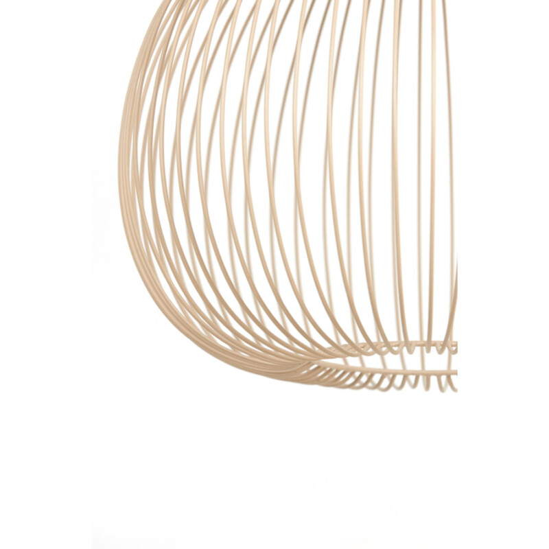 Lámpara colgante rústica redonda beige Light and Living Rilana - Imagen 5