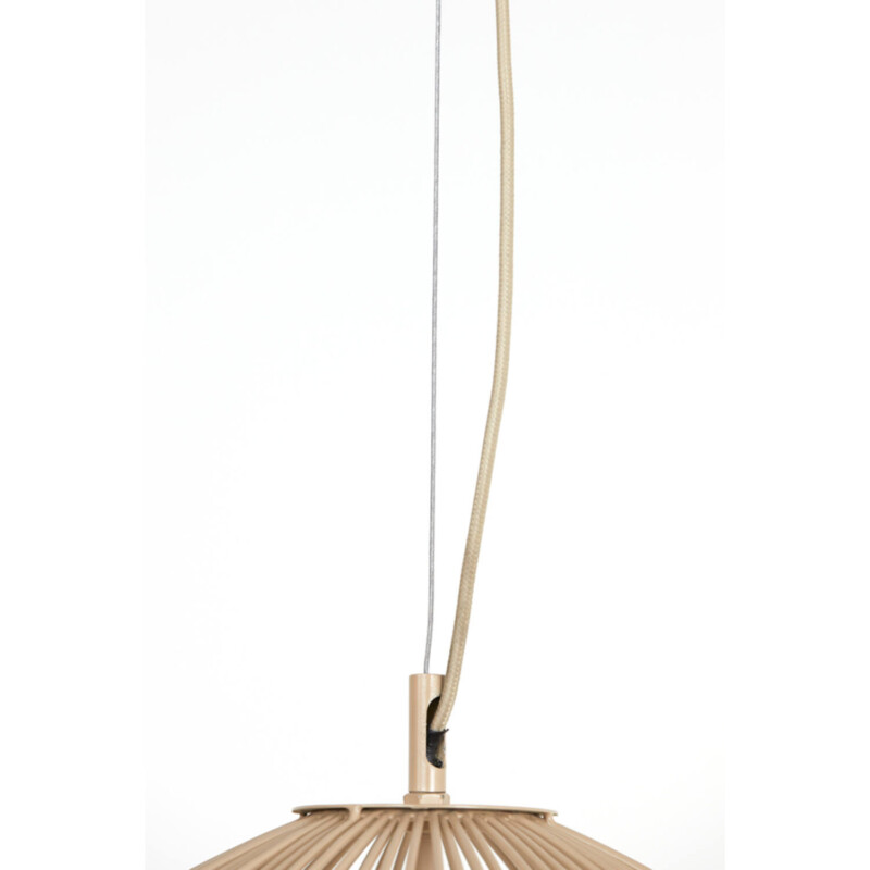 Lámpara colgante rústica redonda beige Light and Living Rilana - Imagen 6