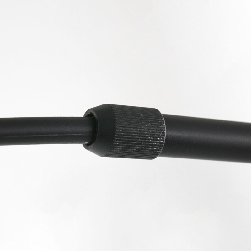 Lámpara curva ajustable con tulipa étnica Steinhauer Sparkled light naturel y negro - Imagen 10