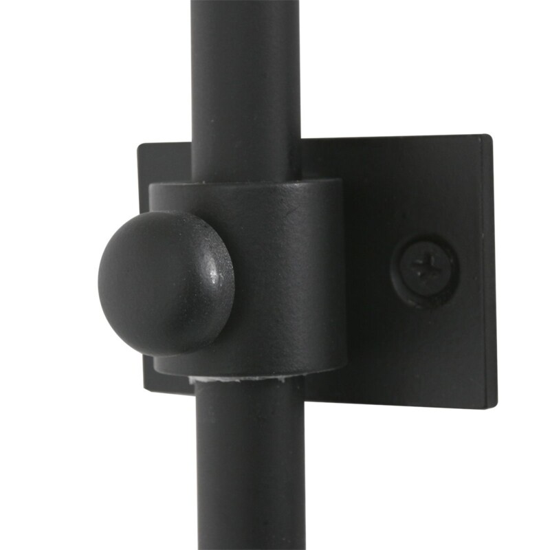 Lámpara curva ajustable con tulipa étnica Steinhauer Sparkled light naturel y negro - Imagen 11