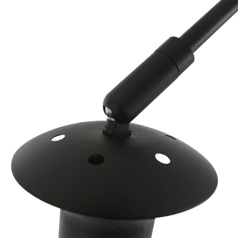 Lámpara curva ajustable con tulipa étnica Steinhauer Sparkled light naturel y negro - Imagen 12