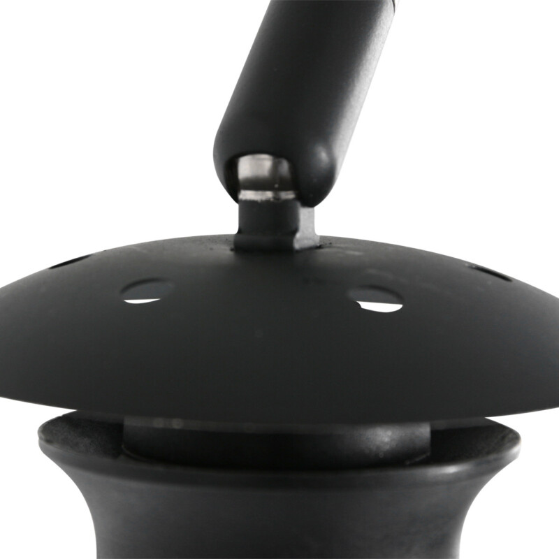 Lámpara curva ajustable con tulipa étnica Steinhauer Sparkled light naturel y negro - Imagen 9