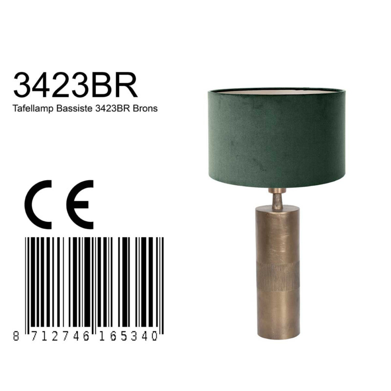 Lámpara de aparador bronce Steinhauer Bassiste verde - Imagen 8