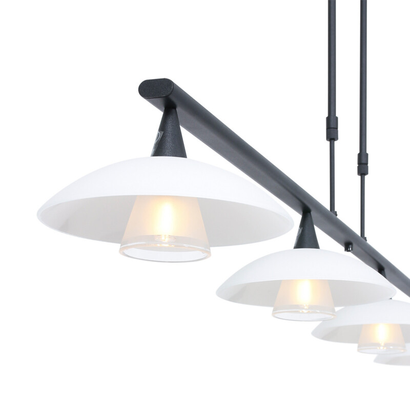 Lámpara de comedor negra 4 luces Steinhauer Tallerken - Imagen 12