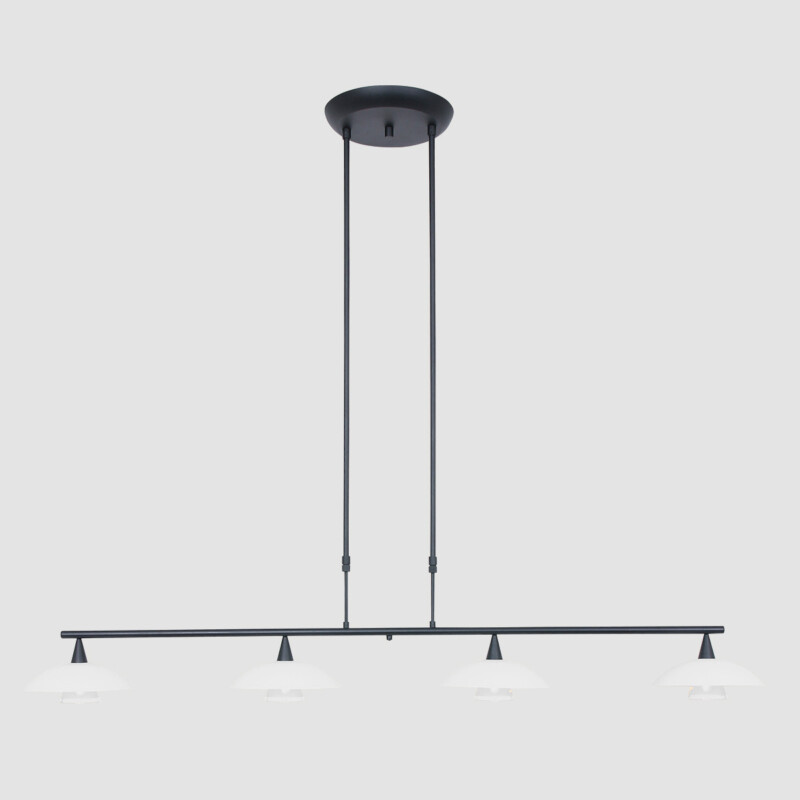 Lámpara de comedor negra 4 luces Steinhauer Tallerken - Imagen 13