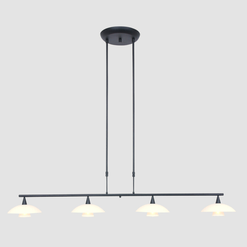 Lámpara de comedor negra 4 luces Steinhauer Tallerken - Imagen 14