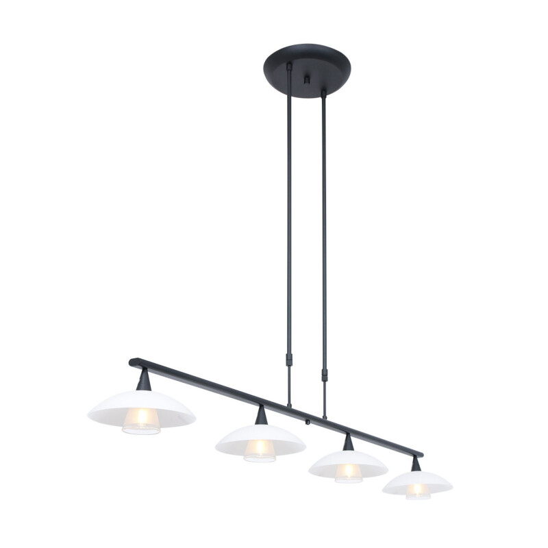 Lámpara de comedor negra 4 luces Steinhauer Tallerken - Imagen 15