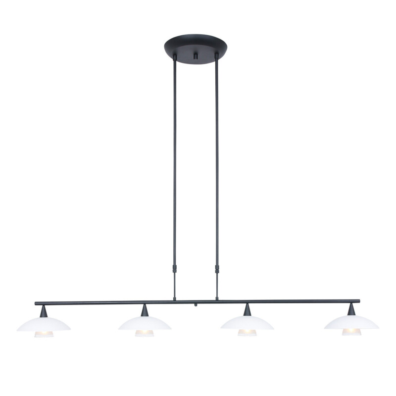 Lámpara de comedor negra 4 luces Steinhauer Tallerken - Imagen 2