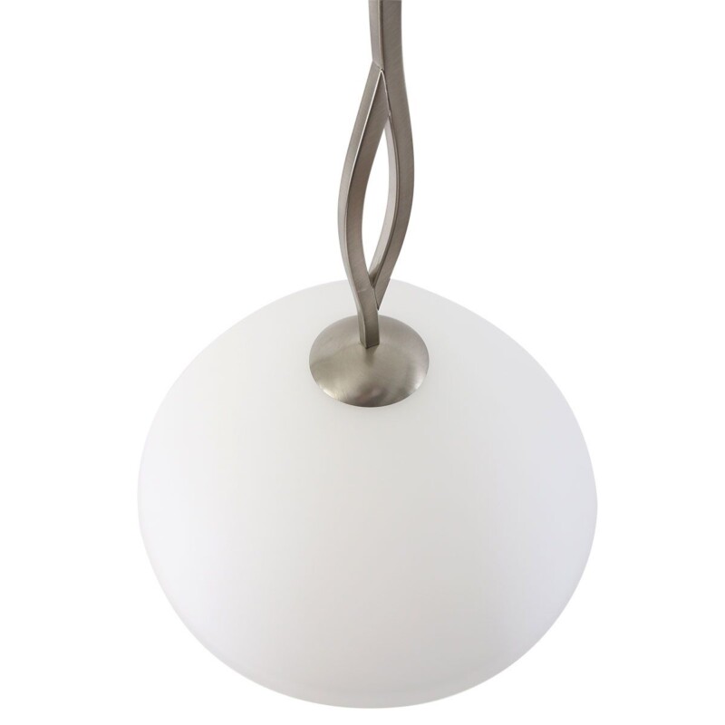 Lámpara colgante clásica de acero con pantalla de vidrio opalino Steinhauer Capri - Imagen 11