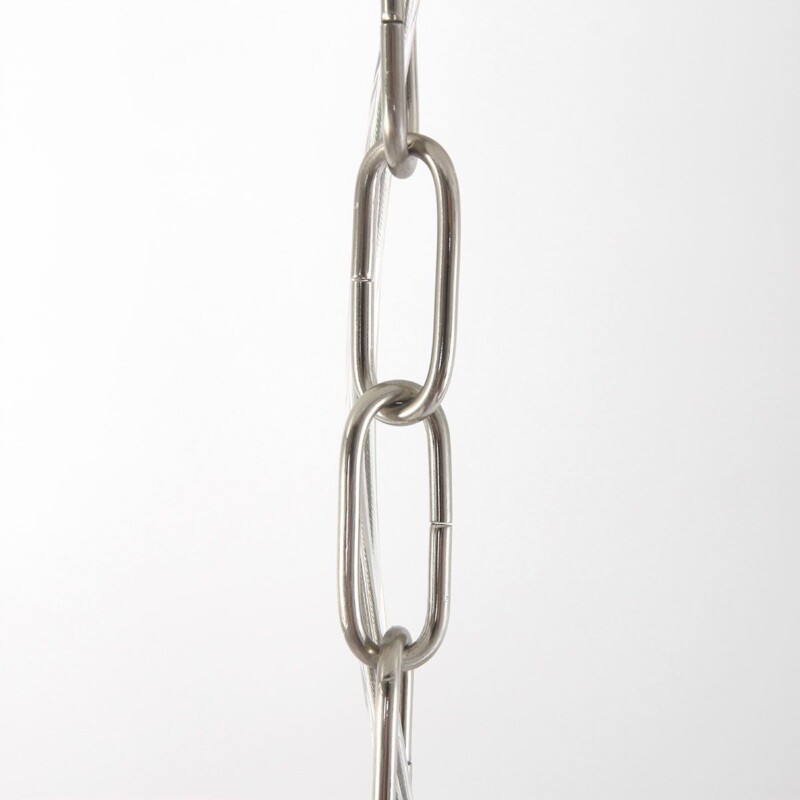 Lámpara colgante clásica de acero con pantalla de vidrio opalino Steinhauer Capri - Imagen 12