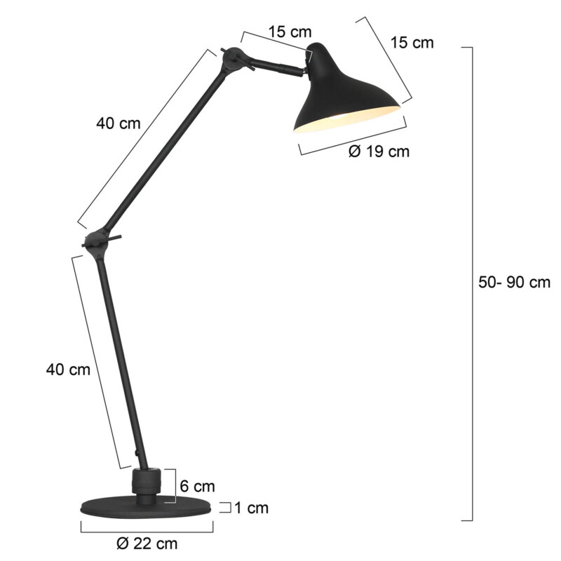 Lámpara de escritorio ajustable retro Anne Lighting Kasket - Imagen 7