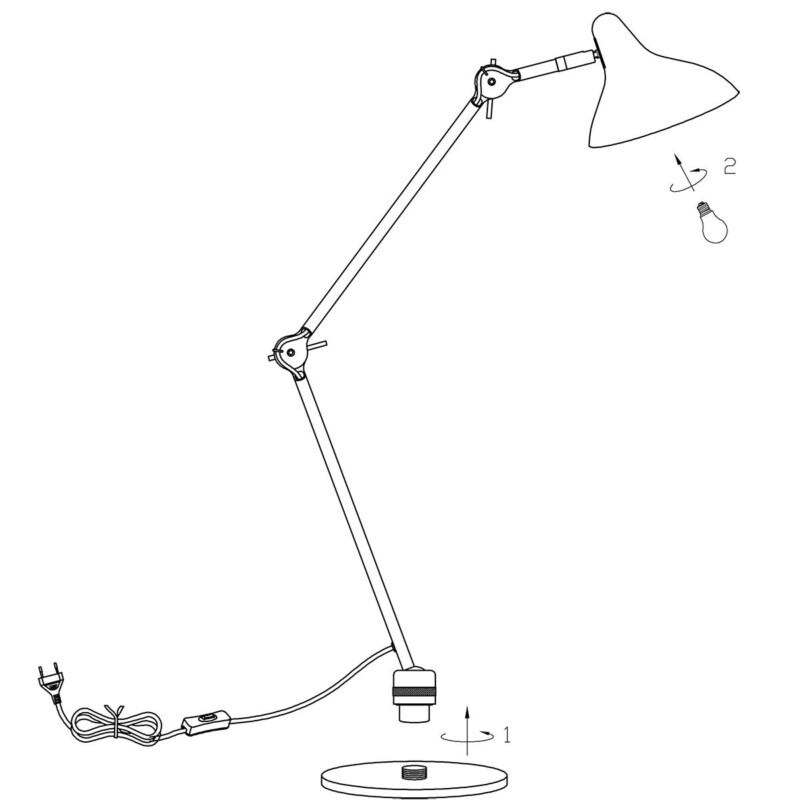 Lámpara de escritorio ajustable retro Anne Lighting Kasket - Imagen 9