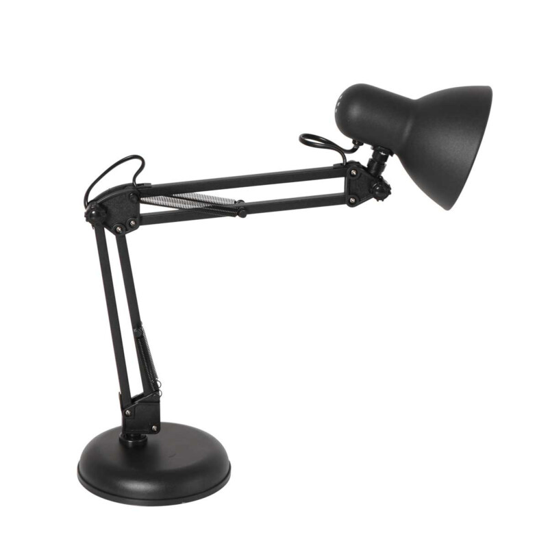Lámpara de mesa industrial negra flexible Mexlite Study - Imagen 10