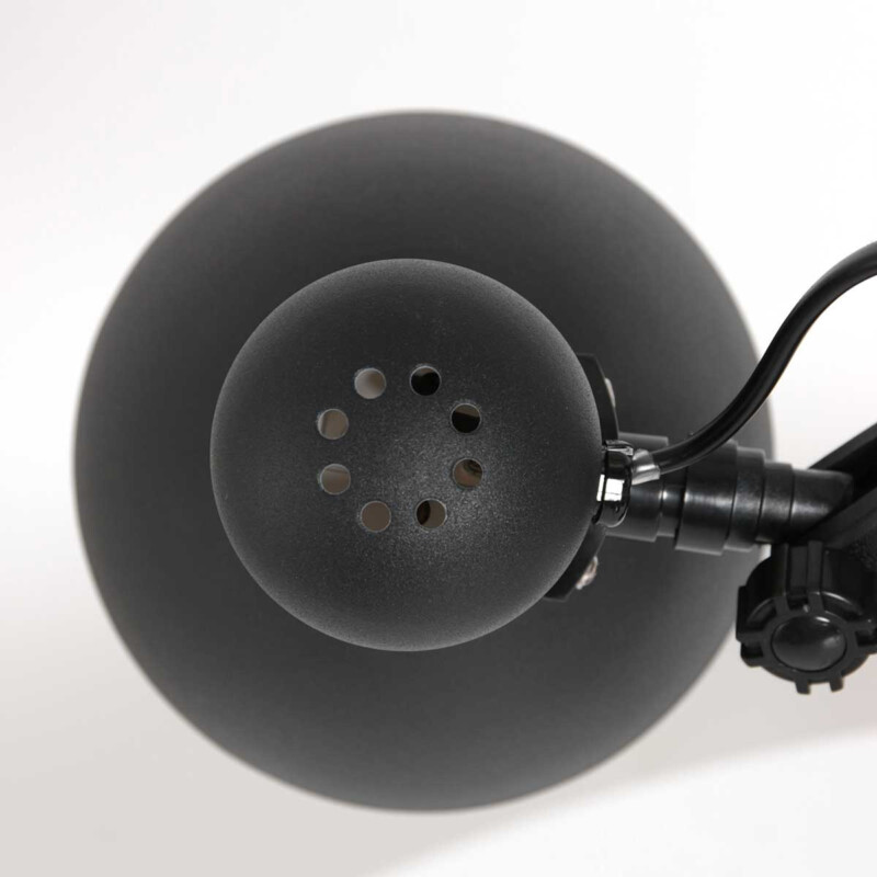 Lámpara de mesa industrial negra flexible Mexlite Study - Imagen 11