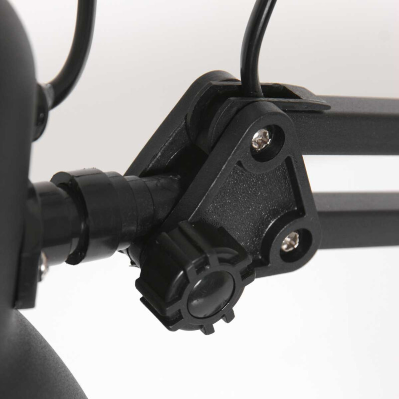 Lámpara de mesa industrial negra flexible Mexlite Study - Imagen 13