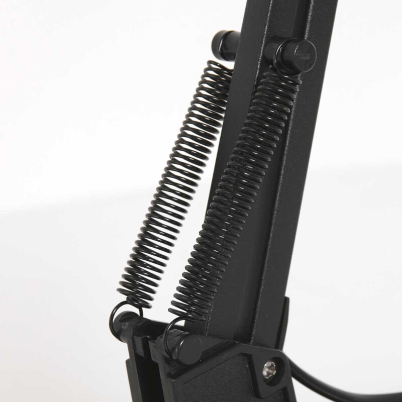 Lámpara de mesa industrial negra flexible Mexlite Study - Imagen 16