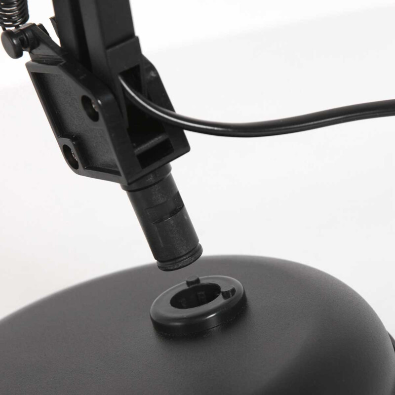 Lámpara de mesa industrial negra flexible Mexlite Study - Imagen 17
