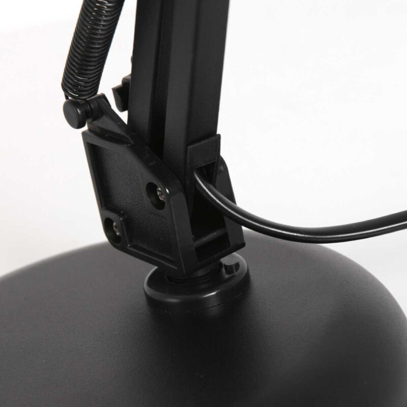 Lámpara de mesa industrial negra flexible Mexlite Study - Imagen 18