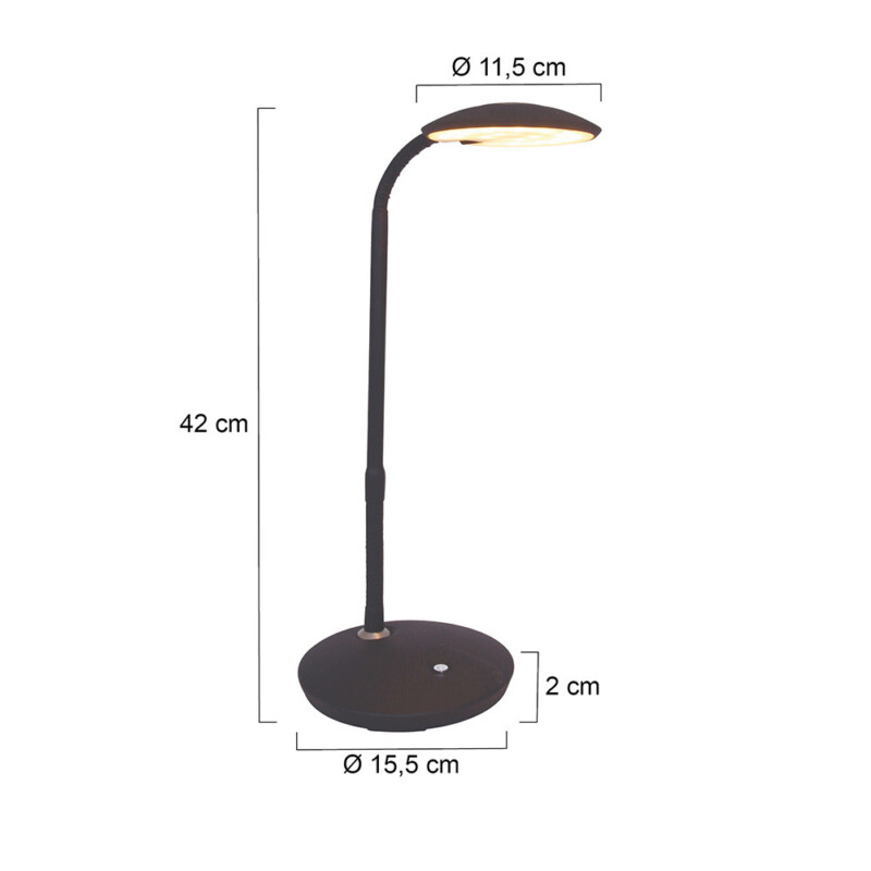 Lámpara de escritorio Steinhauer Zenith LED negro - Imagen 6