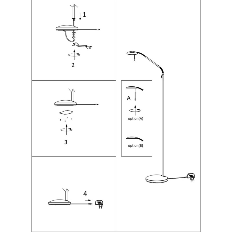 Lámpara de lectura clásica Steinhauer Zenith LED - Imagen 9