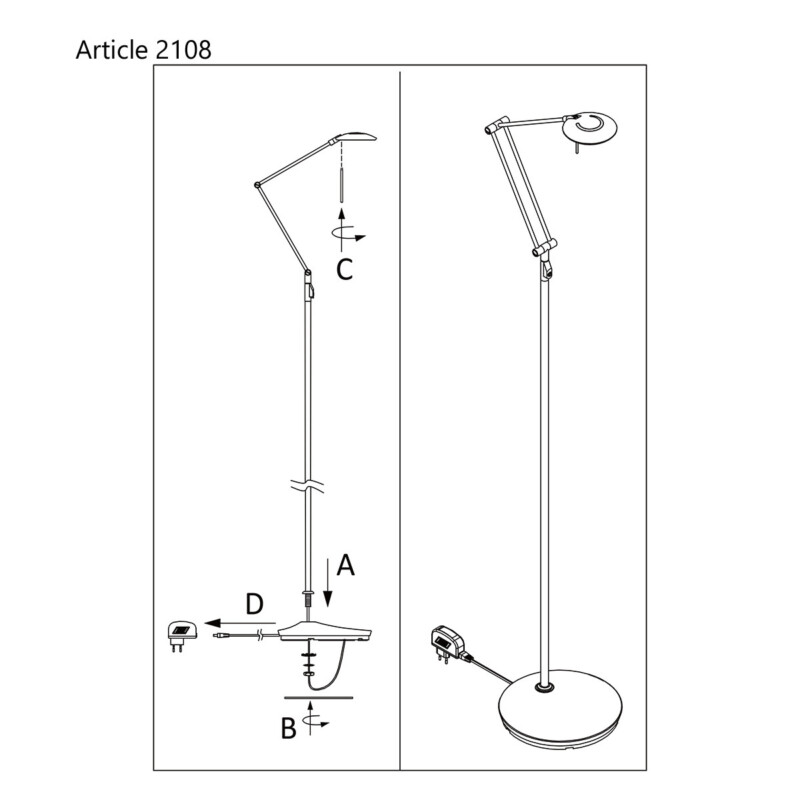 Lámpara de lectura en bronce de Steinhauer Zodiac LED - Imagen 10
