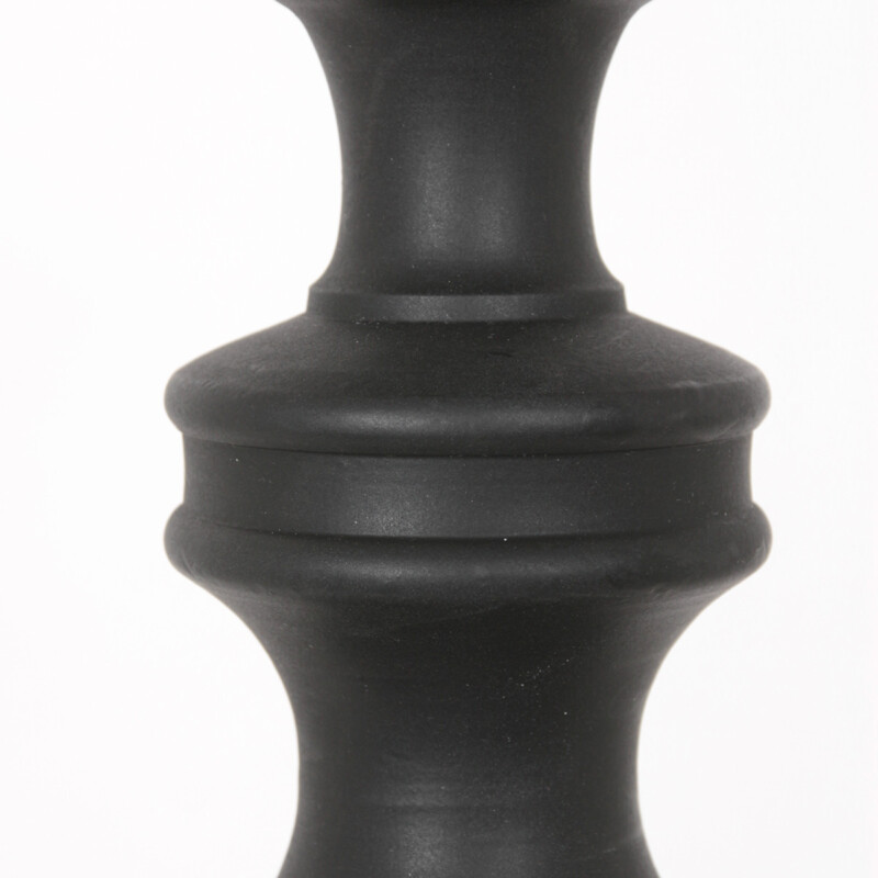 Lámpara de mesa alta en negro con tulipa étnica Anne Light & Home Lyons naturel y negro - Imagen 4