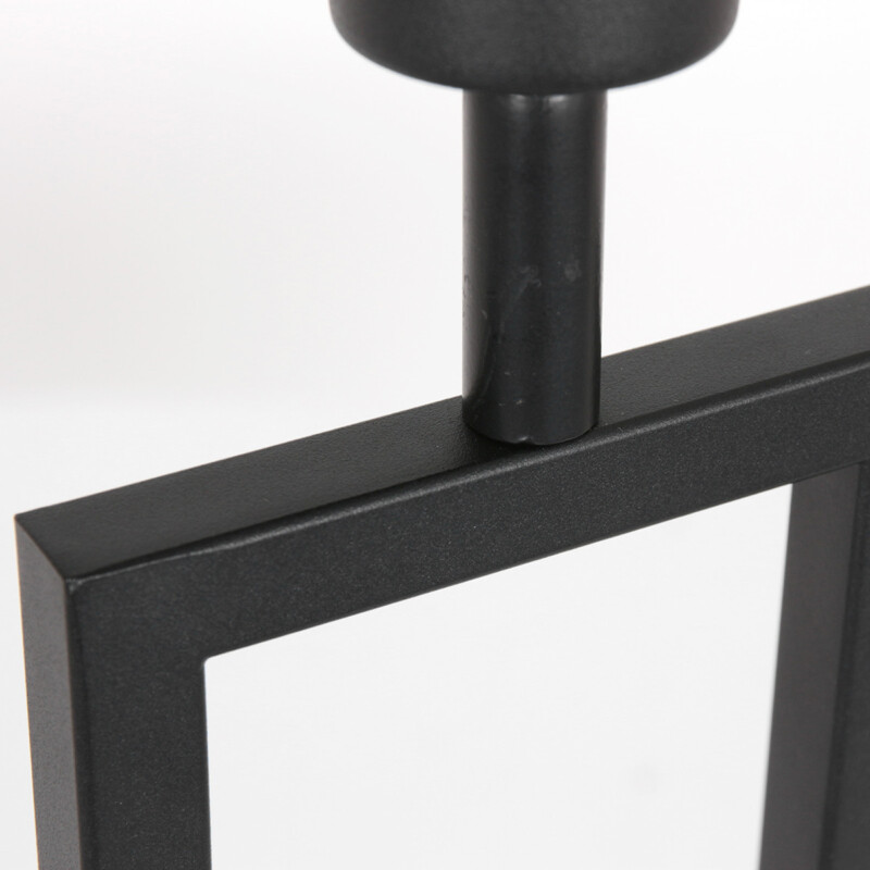 Lámpara de mesa alta en negro con tulipa étnica Steinhauer Stang naturel y negro - Imagen 10