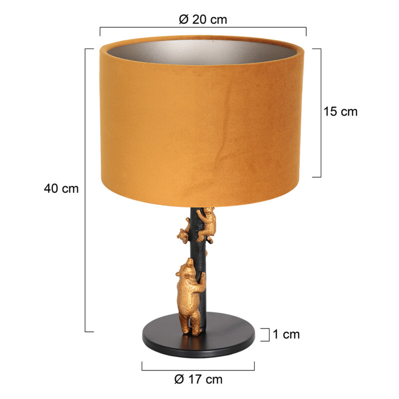 Lámpara de mesa amarilla osos Anne Light & Home - Imagen 6