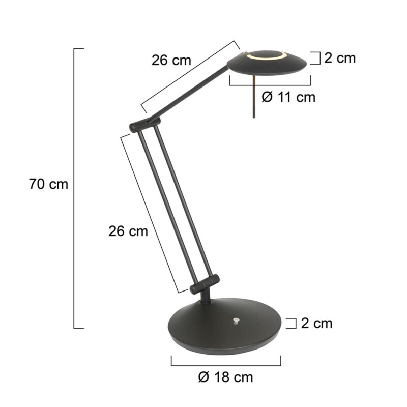 lampara-de-mesa-articulada-negra-steinhauer-zodiac-led-2109zw-6