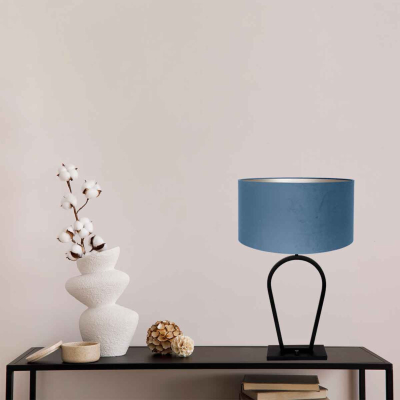 Lámpara de mesa azul Steinhauer Stang negro - Imagen 3