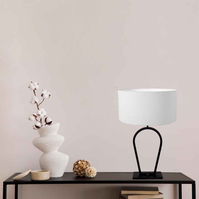 Lámpara de mesa negra de metal de moda Steinhauer Stang - Imagen 3