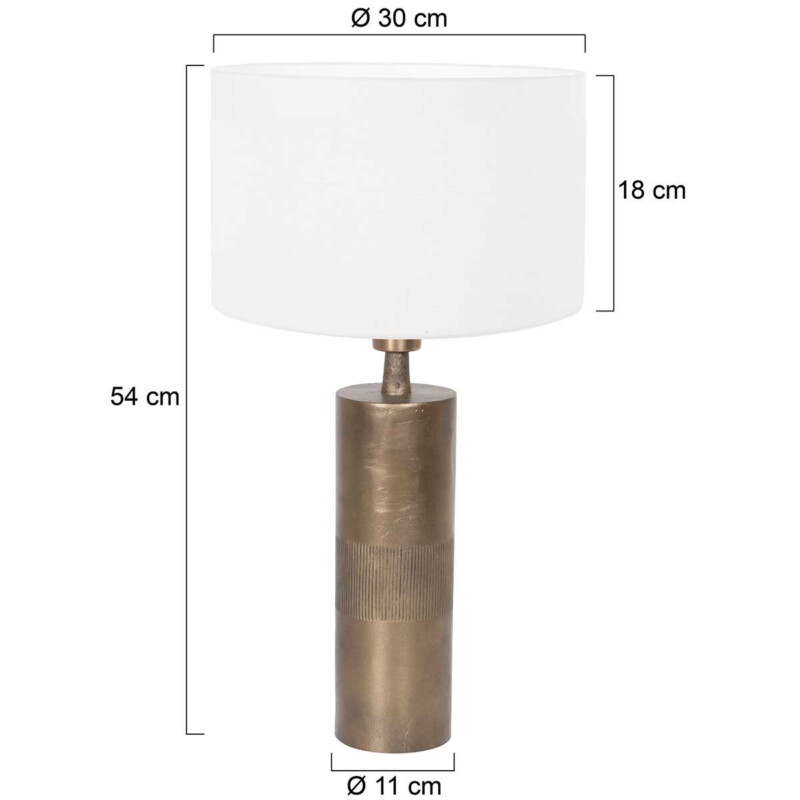 Lámpara de mesa bronce Steinhauer Bassiste blanco - Imagen 7