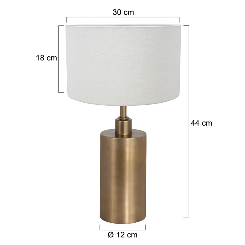 Lámpara de mesa bronce Steinhauer Brass blanca - Imagen 7