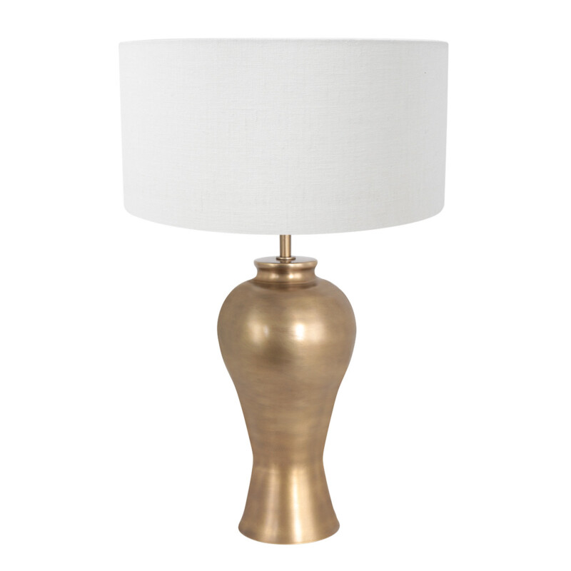 Lámpara de mesa bronce y blanca Steinhauer Brass - Imagen 2