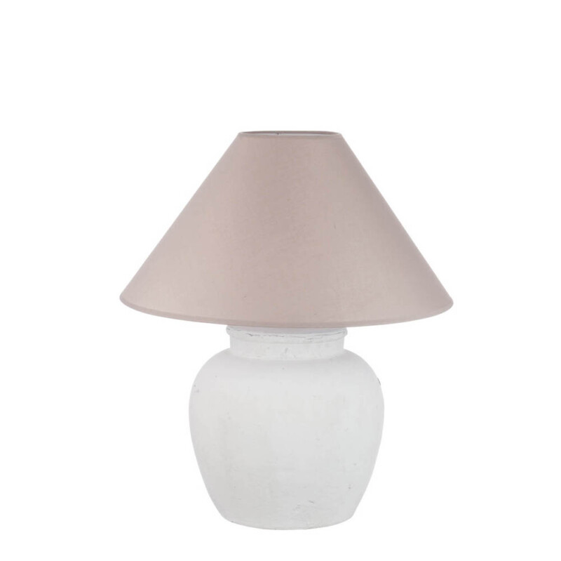 Lámpara de mesa clásica blanca con beige Jolipa Mark - Imagen 2