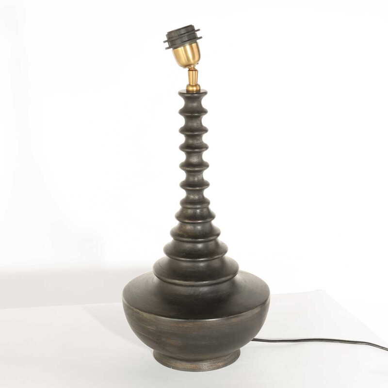 Lámpara de mesa clásica con pie marrón dorado Steinhauer Bois negroantiguo - Imagen 6