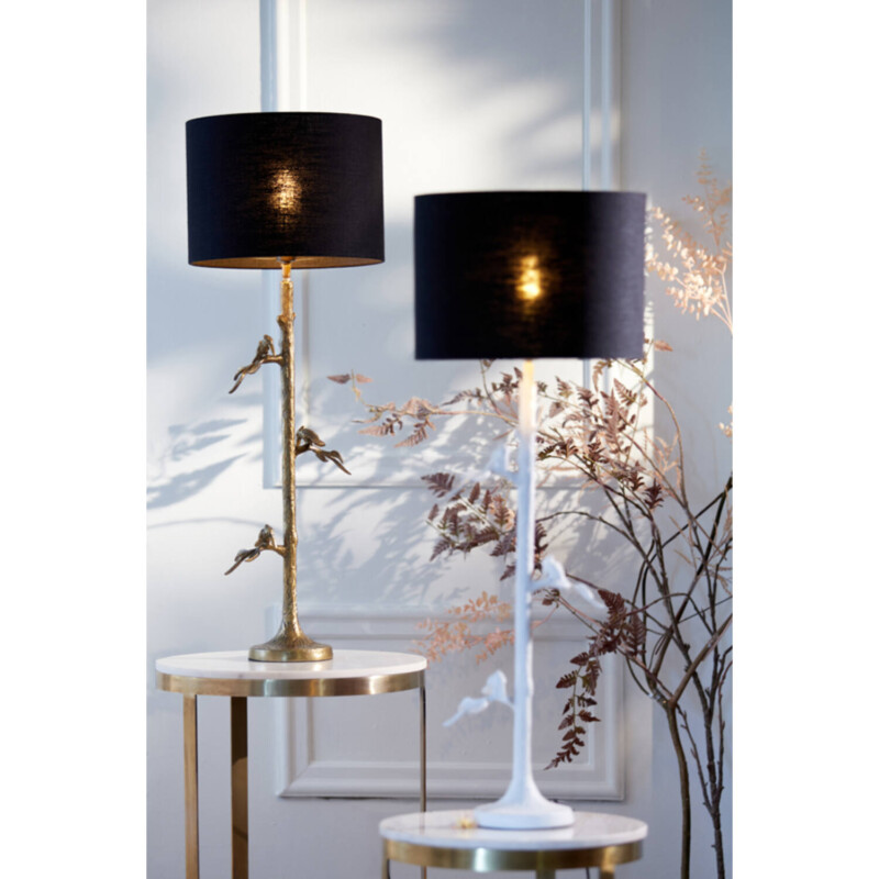 Lámpara de mesa clásica dorada con aves Light and Living Branch - Imagen 3