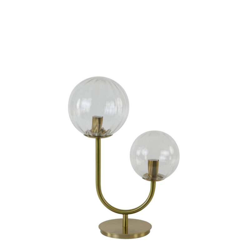 Lámpara de mesa clásica dorada con dos puntos de luz Light and Living Magdala - Imagen 2