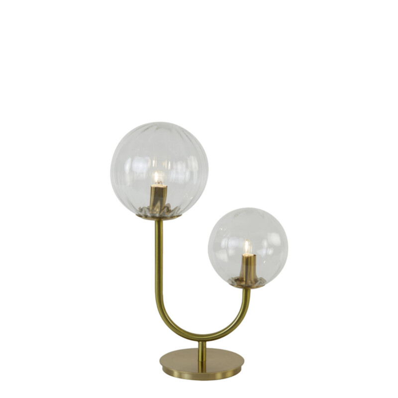 Lámpara de mesa clásica dorada con dos puntos de luz Light and Living Magdala - Imagen 4